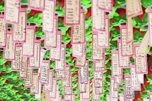 Pulguksa Prints: Prayers on lanterns at Bulguksa Temple (UNESCO World Heritage Site), Gyeongju, South Korea