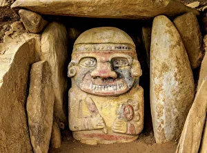 Fantasy Prints: Pre-Columbian Sculpture, Alto el Purutal, San Agustin Archaeological Park, Huila