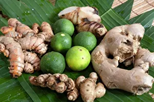 Ingredients Prints: Preparing food at a Balinese cooking class, Bali, Indonesialime