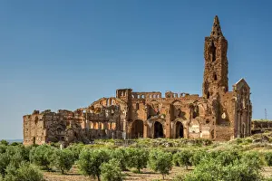 Abandoned Prints: The preserved ruins of the abandoned original village as a result of the Spanish Civil