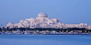 Presidential Palace at twilight, Abu Dhabi, United Arab Emirates