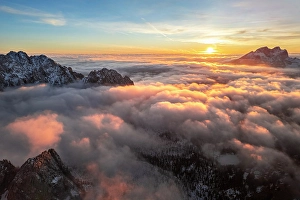 Above The Clouds Prints: Presolana mount. Schilpario, Val di Scalve, bergamo district, Lombardy, Italy