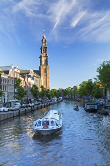 Prinsengracht canal and Westerkerk, Amsterdam, Netherlands