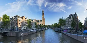 Images Dated 14th November 2016: Prinsengracht canal and Westerkerk, Amsterdam, Netherlands