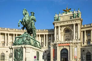 Images Dated 11th September 2017: Prinz Eugen statue, Hofburg Palace, Vienna, Austria
