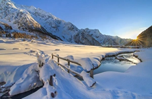 Lombardy Gallery: Pristine snow in winter in Rezzalo valley, Sondrio district, Valtellina, Lombardy, Italy