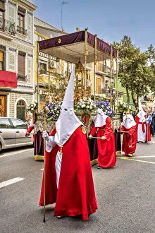 Images Dated 23rd June 2022: Procession of the Real Hermandad del Santo Caliz during the Easter Holy week (Semana Santa)