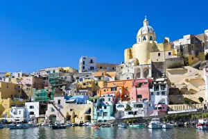 Images Dated 14th September 2016: Procida, La Corricella Harbour. Campania, Italy