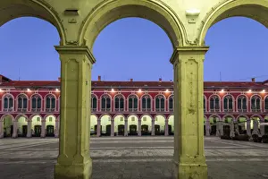 Dalmatian Prints: Prokurative neo-renaissance buildings in Trg Republike square, Split, Dalmatia, Croatia