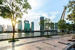Saigon River Prints: Promenade along the Saigon River, Ho Chi Minh City (Saigon), Vietnam