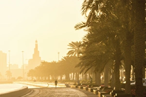 Promenade at sunrise, Doha, Qatar