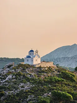 Prophet Elias Church at sunset, Naxos Island, Cyclades, Greece