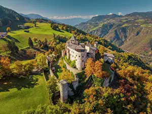 South Tyrol Prints: Prösels Castle in Autumn, South Tyrol, Dolomites, Italy