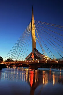 Red River Prints: Provencher Bridge over the Red River, Winnipeg, Manitoba, Canada