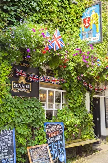 Mevagissey Prints: Pub, Mevagissey, Cornwall, England, UK