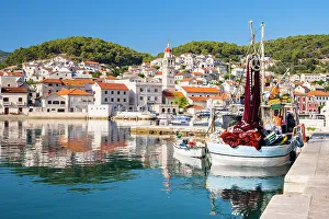 Brac Prints: Pucisca on the island of Brac, Damatia, Adriatic Coast, Croatia