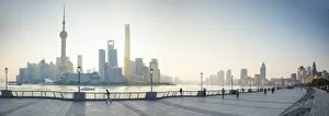 Images Dated 10th November 2014: Pudong skyline across the Huangpu river, The Bund, Shanghai, China