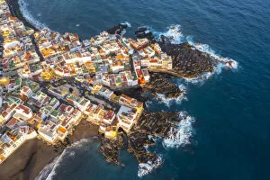 Images Dated 8th October 2021: Puerto de la Cruz, Tenerife, Canary Islands, Spain. Aerial view of Punta Brava