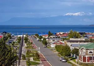 Puerto Natales, elevated view, Ultima Esperanza Province, Patagonia, Chile