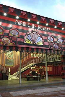 Puerto Rico, South Coast, Ponce, Plaza Las Delicias, Historic Parque de Bombas Building