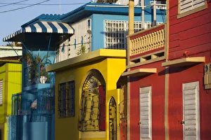 Images Dated 18th June 2010: Puerto Rico, South Coast, Yauco, colorful buildings