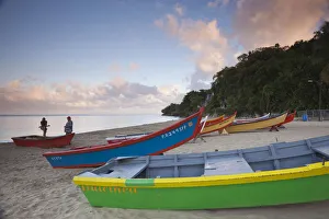 Images Dated 18th June 2010: Puerto Rico, West Coast, Aguadilla, Crashboat Beach, lifeboats