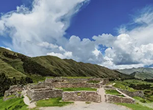 Inca Empire Prints: Puka Pukara Ruins, Cusco Region, Peru