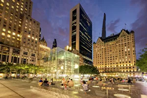 Pulitzer Plaza and Plaza Hotel, Manhattan, New York, USA