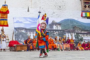 Images Dated 27th May 2020: Punakha Tshechu (otherwise known as Punakha Festival), Punakha Dzong, Punakha