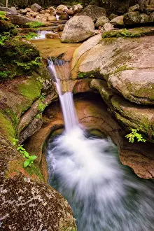 White Mountain Region Prints: Punchbowl at Sabbaday Falls, White Mountain National Forest, New Hampshire, USA