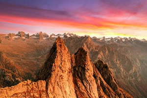 Val Masino Prints: Punta Medaccio and Punta Fiorelli. Valmasino, Valtellina, Lombardy, Italy
