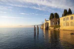 Garda Prints: Punta San Vigilio, Verona province, Veneto, Italy Old estate overlooking Garda lake