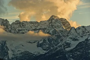 Sudtirol Prints: Punta Sorapiss, 3205m, shot during sunset, is part of the Ampezzane Dolomites