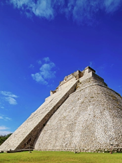 Uxmal Prints: Pyramid of the Fortune-teller or Pyramid of the Magician, Uxmal, Yucatan State, Mexico