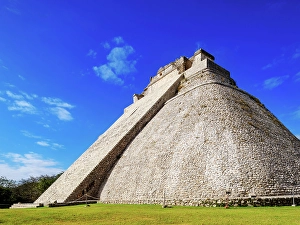 Pyramid of the Fortune-teller or Pyramid of the Magician, Uxmal, Yucatan State, Mexico