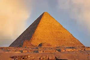 Ancient Site Prints: Pyramid of Khufu (Cheops), Giza, Cairo, Egypt