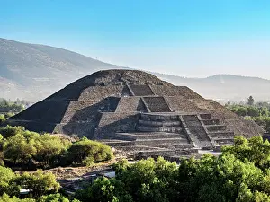 Balloon Prints: Pyramid of the Moon, aerial view, Teotihuacan, Mexico State, Mexico