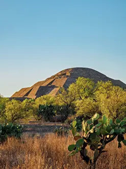 Teotihuacan Prints: Pyramid of the Moon at sunset, Teotihuacan, Mexico State, Mexico