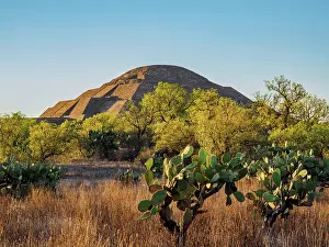 Teotihuacan Prints: Pyramid of the Moon at sunset, Teotihuacan, Mexico State, Mexico