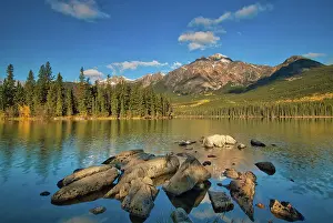 Q2 2023 Prints: Pyramid Mountain and Pyramid Lake, Jasper National Park, Alberta, Canada