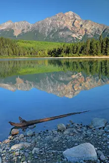 Patricia Lake Prints: Pyramid Mountain reflected in Patricia Lake and the Canadian Rocky Mountains