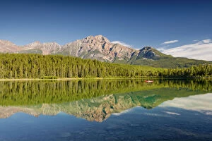 Canoe Gallery: Pyramid Mountain Reflecting in Patricia Lake, Jasper National Park, Alberta, Canada