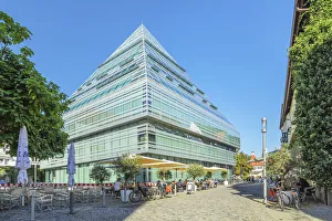 Library Prints: Pyramid of the new library, Ulm an der Donau, Baden-Wurttemberg, Germany