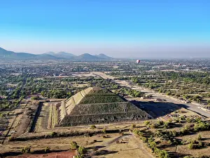 Balloon Prints: Pyramid of the Sun and Avenue of the Dead at sunrise