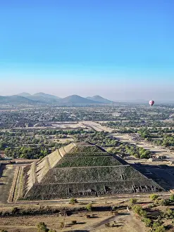Balloon Prints: Pyramid of the Sun and Avenue of the Dead at sunrise