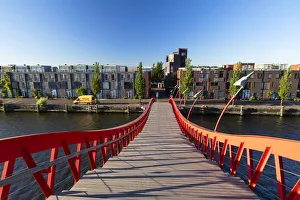 Suburbs Prints: Python Bridge, Zeeburg, Amsterdam, Noord Holland, Netherlands