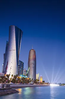 Qatar, Doha, Al Bidda Tower and Burj Qatar