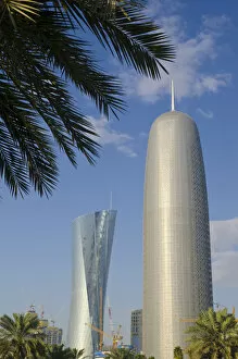 Images Dated 19th July 2011: Qatar, Doha, Al Bidda Tower and Burj Qatar
