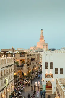 Images Dated 4th April 2013: Qatar, Doha, Fanar Qatar Islamic Cultural Center and Souq Waqif