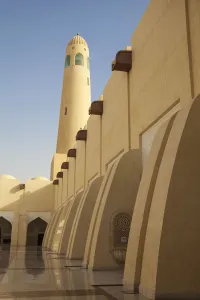 Qatari Prints: Qatar, Doha, Mohammed bin Abdulwahhab Mosque - The State Mosque of Qatar